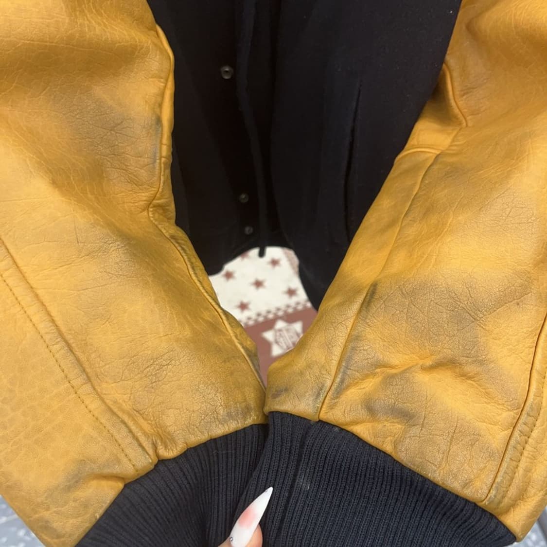 나이키 올드스쿨 레트로 빈티지 소가죽 바시티자켓 100 C09398 상품이미지9