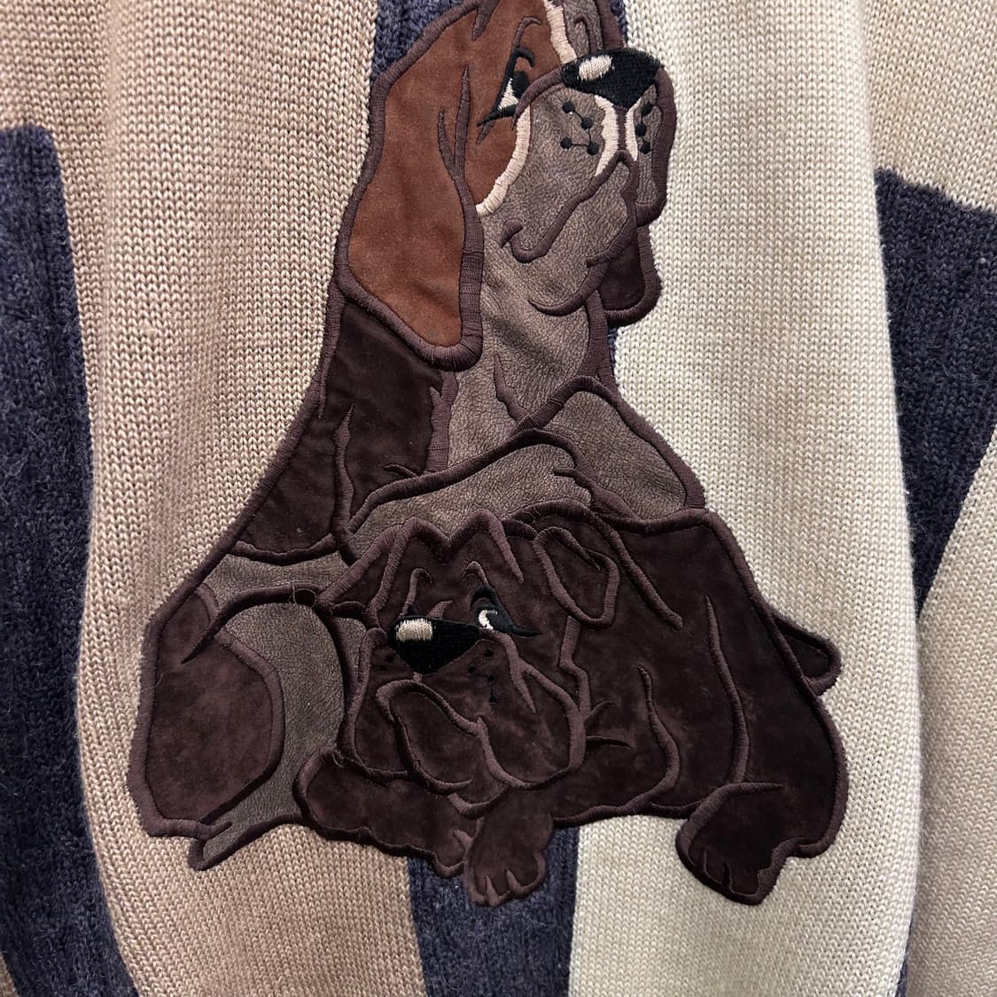 Luno Core 빈티지 패턴 로고 오버핏 니트 상품이미지4