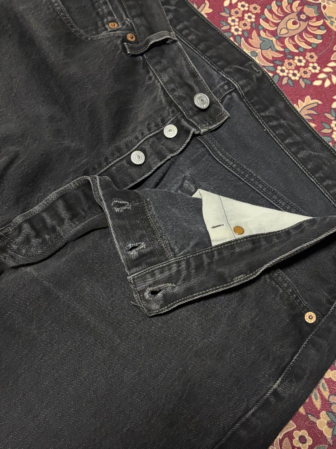 [38/32] 90’s 빈티지 리바이스 levis 501 0660 블랙 상품이미지3