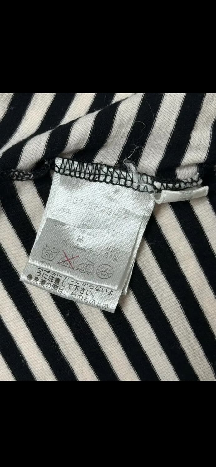 T-259 JPN 블랙 디테일 스트라이프 반팔티 OS 상품이미지7