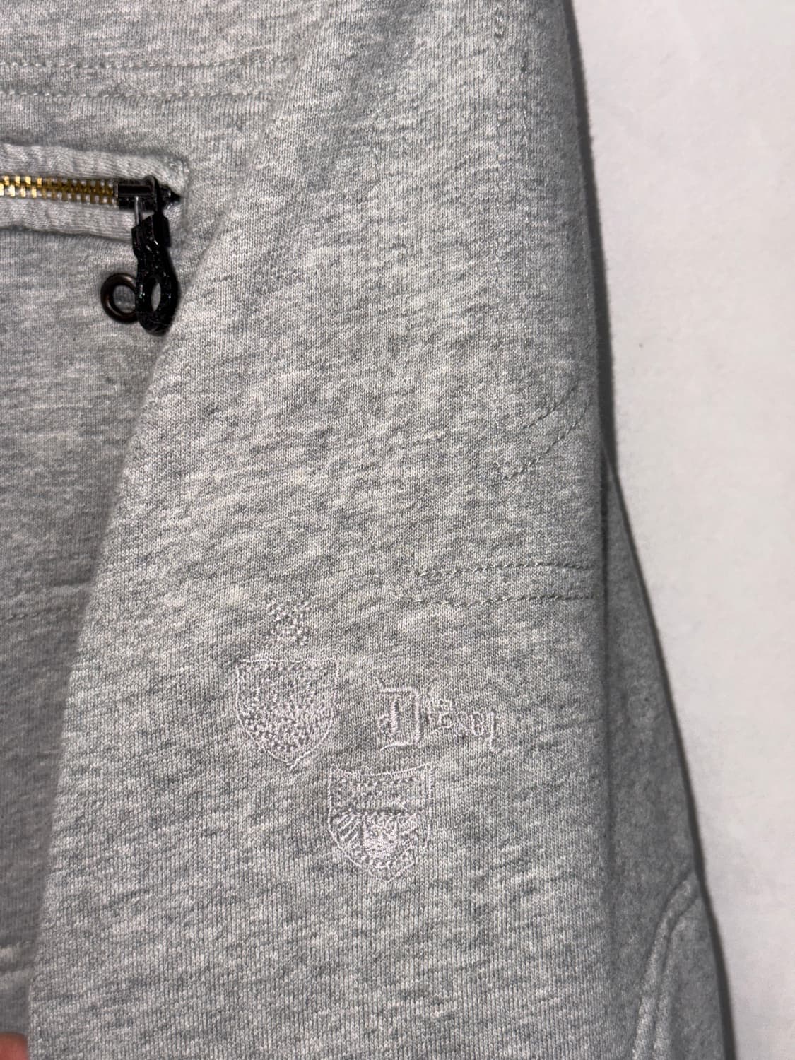 DIESEL gray line detail fur hood zipup 상품이미지3