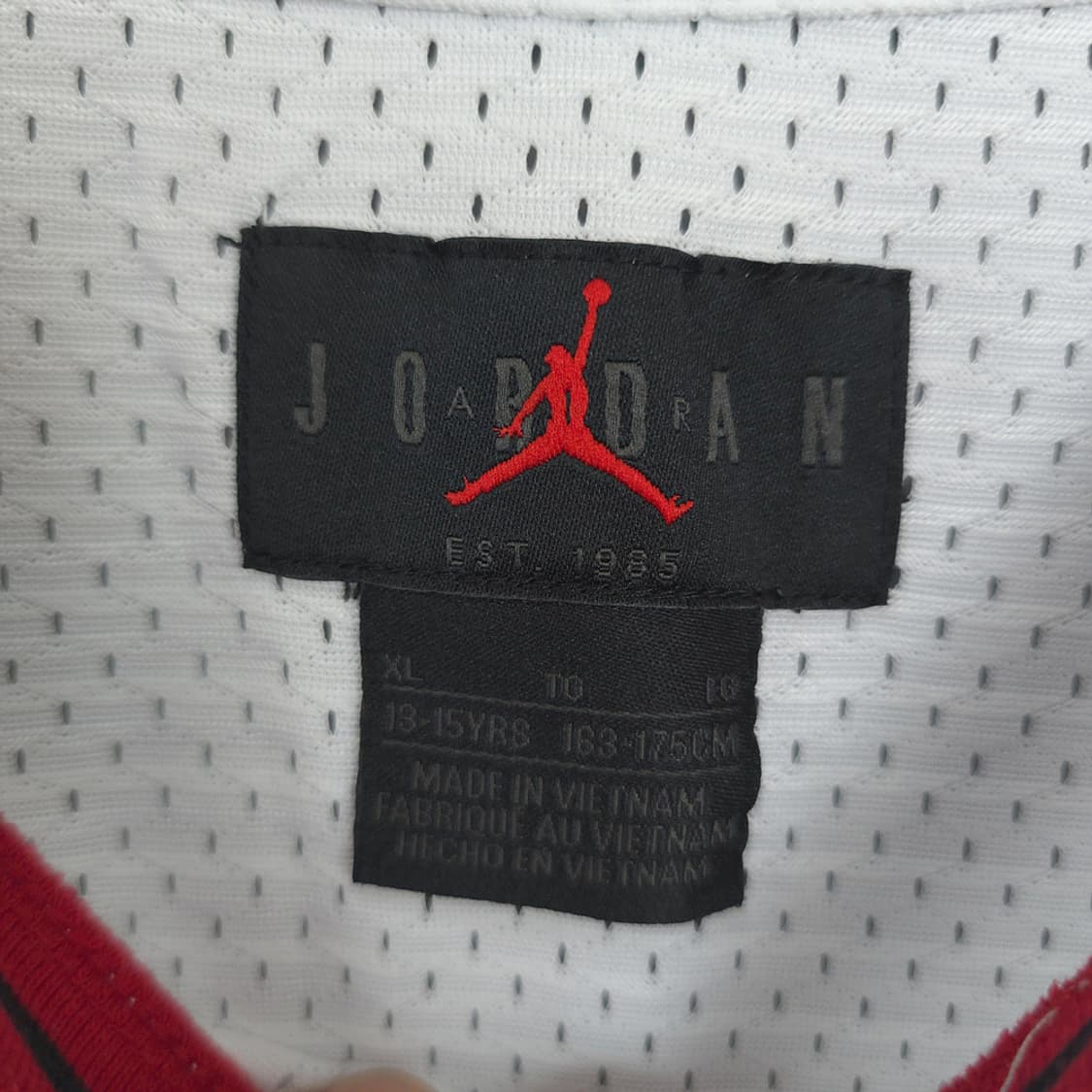 조던 Jordan 점프맨 23번 메시 반팔저지 키즈 XL 상품이미지6
