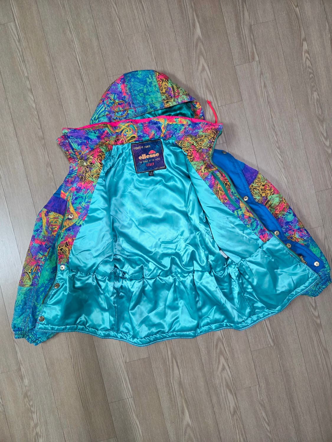 엘레쎄 재팬 민트 마블링 컬러 패딩 점퍼 상품이미지7