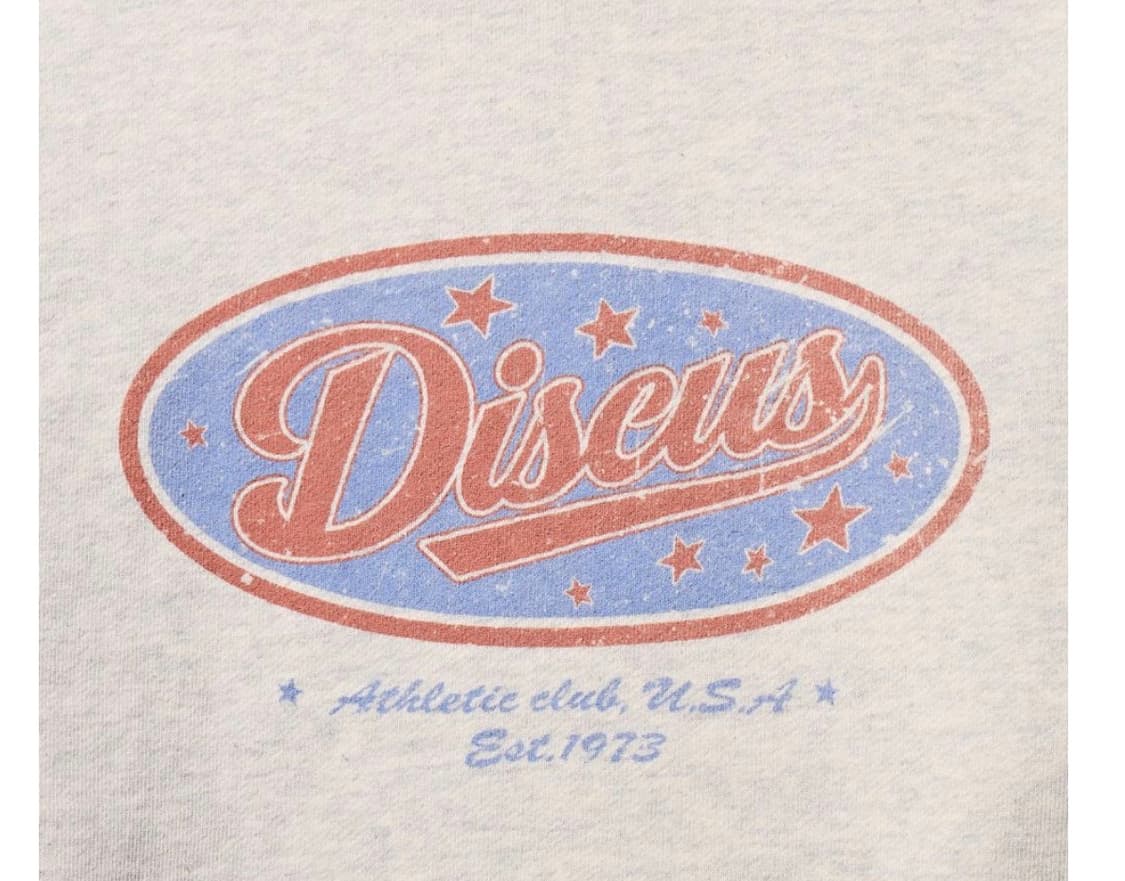 디스커스애슬레틱 우먼즈 크롭핏 오벌 로고 스웨트 셔츠 상품이미지3