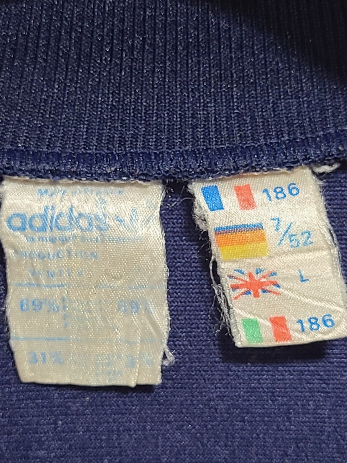 70-80's 아디다스 빈티지 벤텍스 져지 네이비 트랙탑 상품이미지5