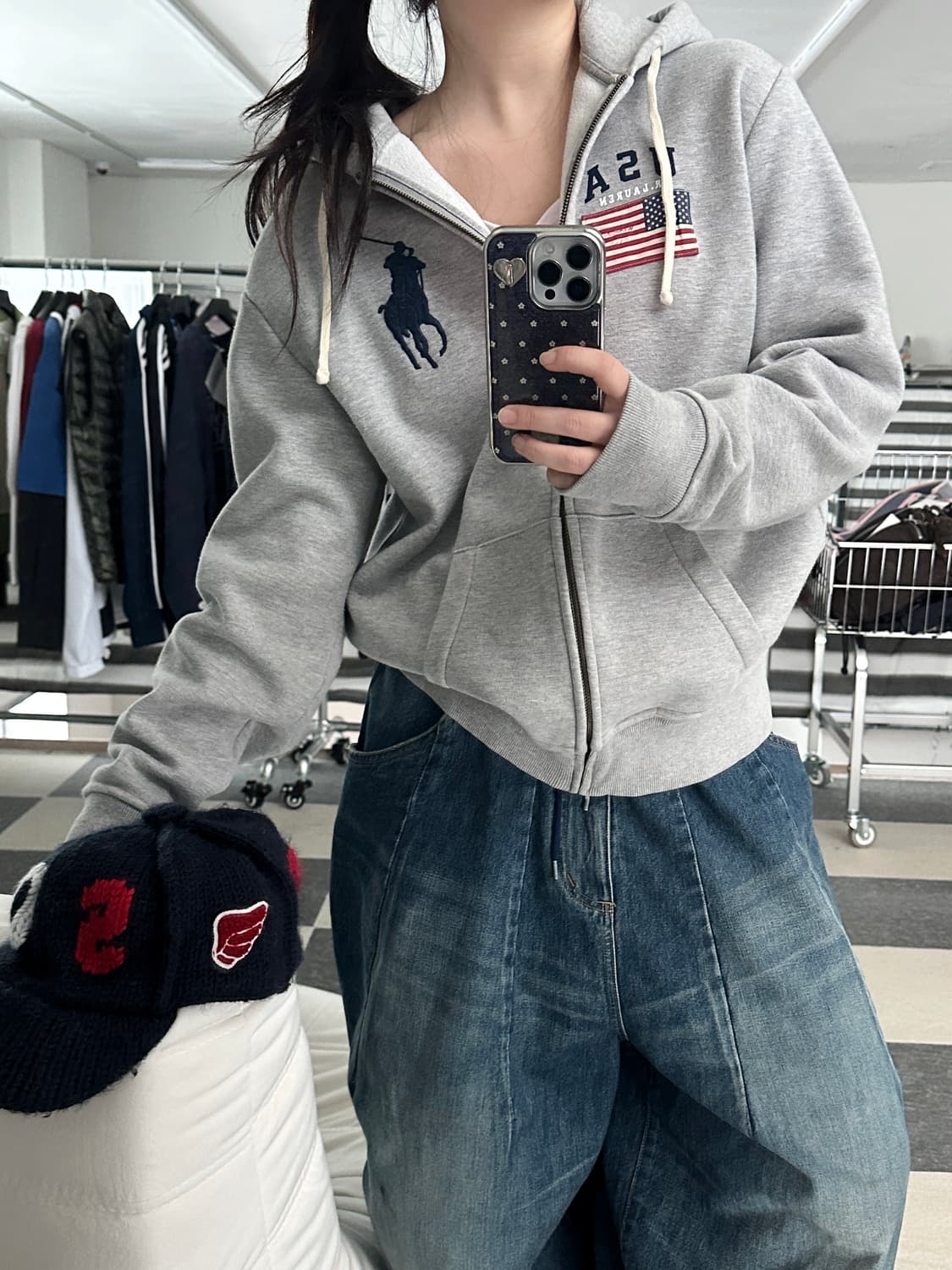 폴로 랄프로렌 빅포니 USA 성조기 후드집업  상품이미지1