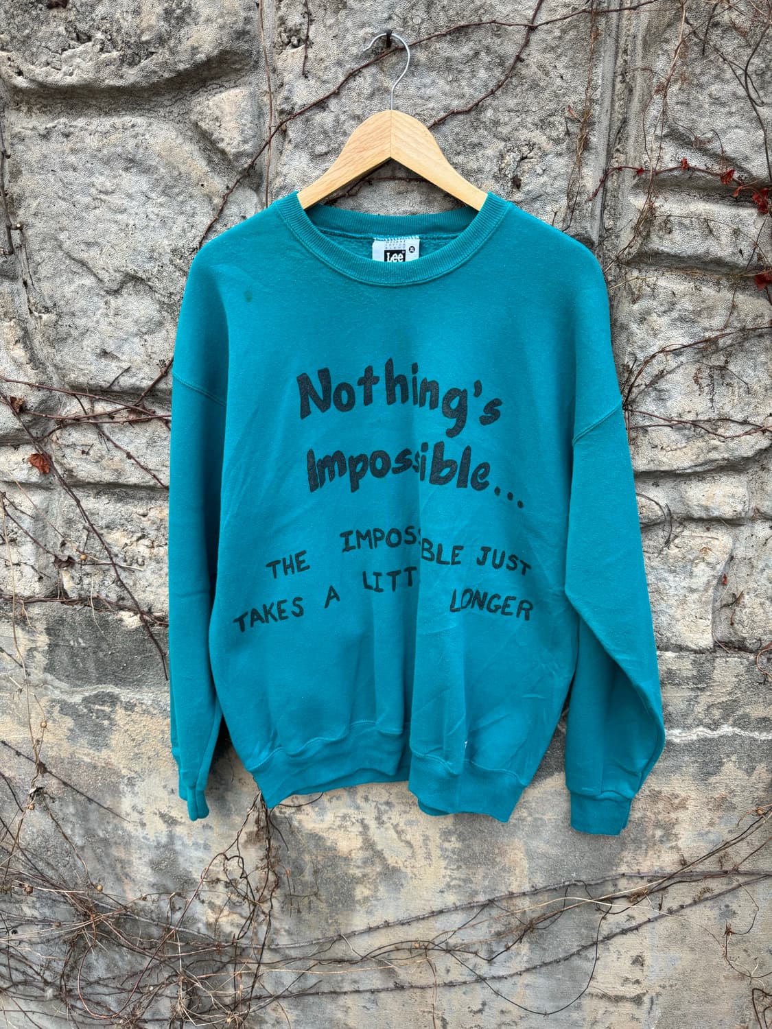 90s lee made in usa 반짝이 프린팅 스웻 셔츠 맨투맨 상품이미지1