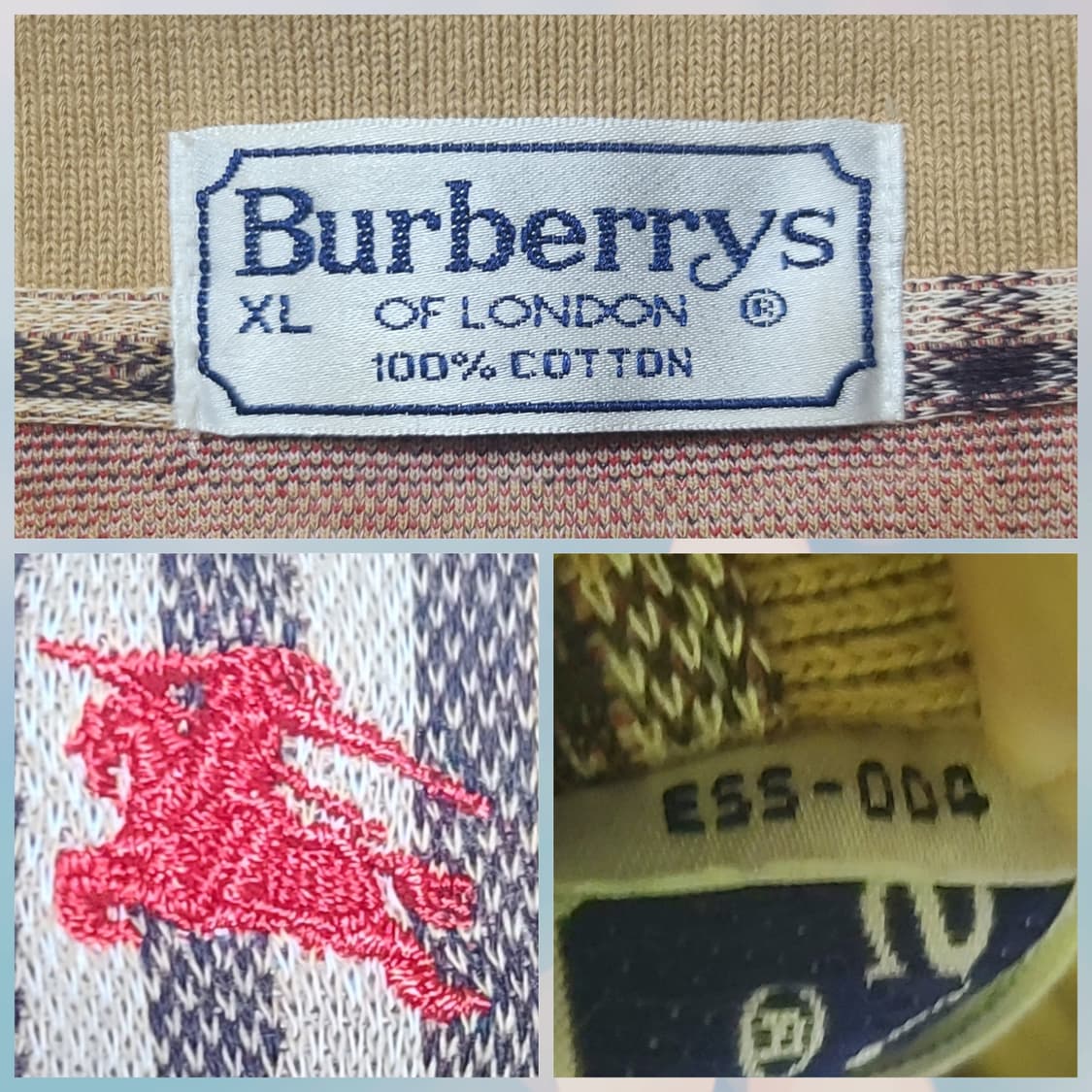 Burberrys 90's 노바체크 카라티 (대장급) 상품이미지9