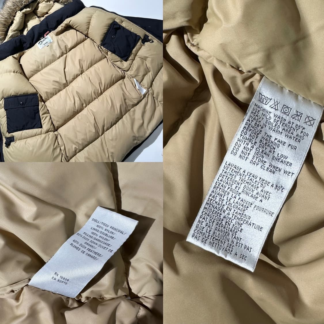 쇼트 덕다운 패딩 파카 블랙 상품이미지10