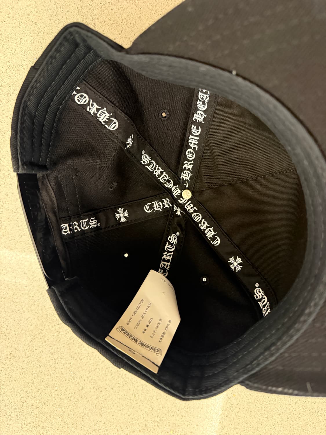 크롬하츠 홀스슈 데님 베이스볼햇 블랙 판매합니다! 상품이미지4