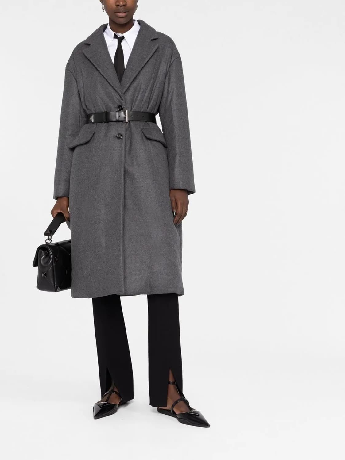 프라다 벨티드 캐시미어 패딩 코트 상품이미지2