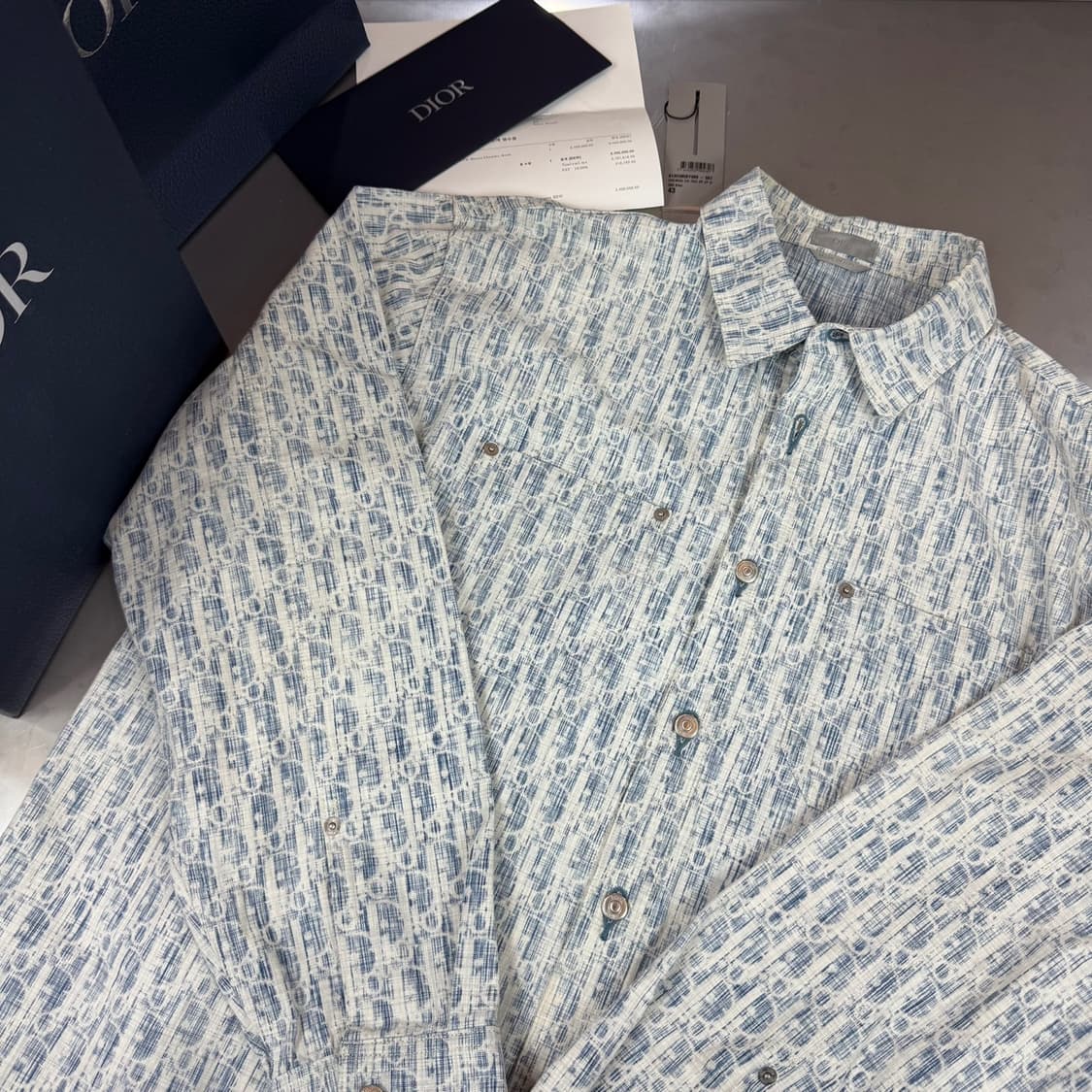 [리오브] 디올 오블리크 카스리 데님 셔츠 상품이미지3