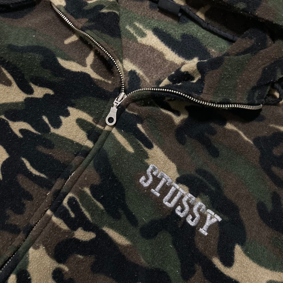 [XL] STUSSY 90’s 올드스쿨 카모 후드집업 상품이미지3