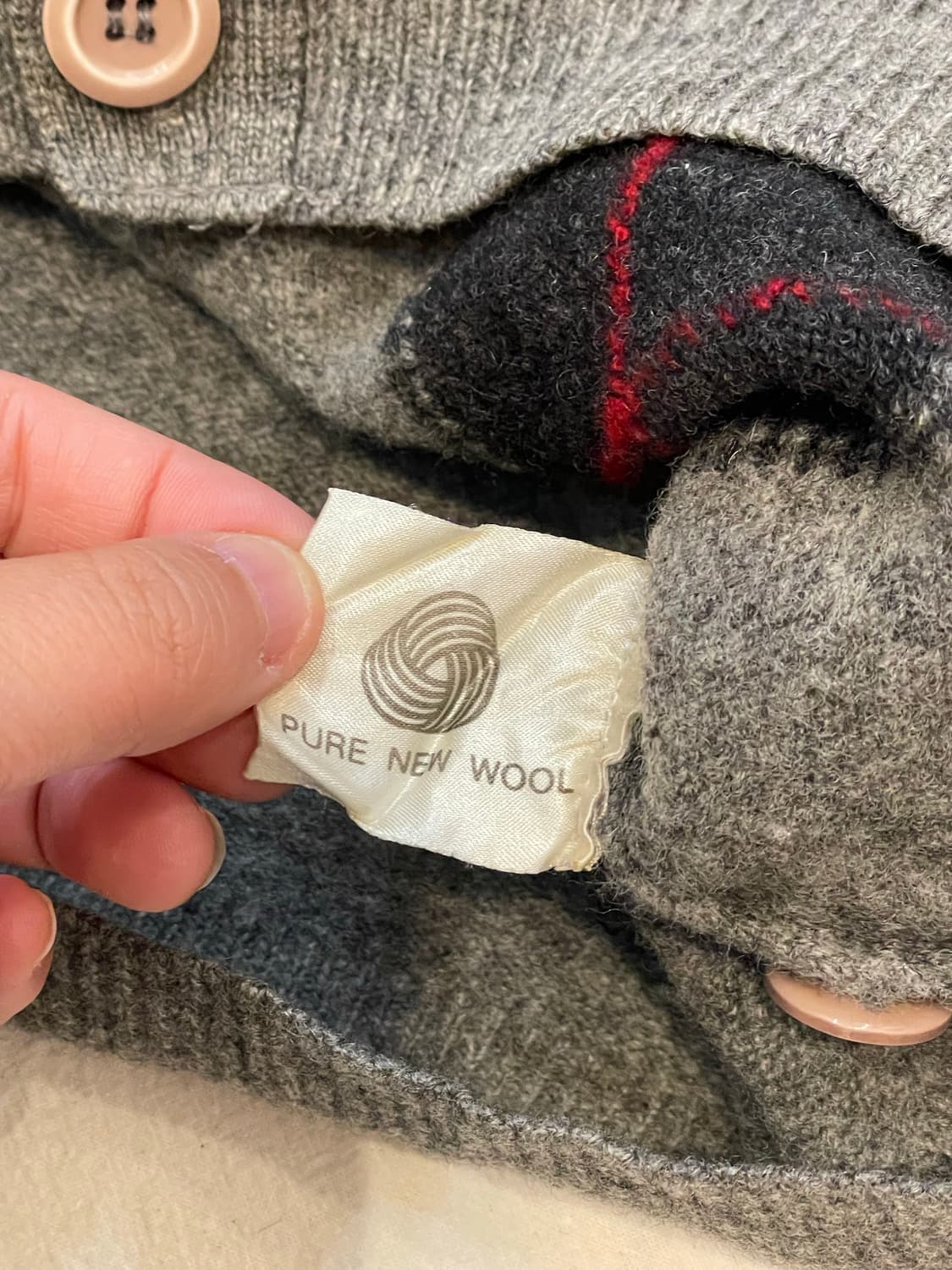 퓨어뉴울 아가일 체크가디건 상품이미지4