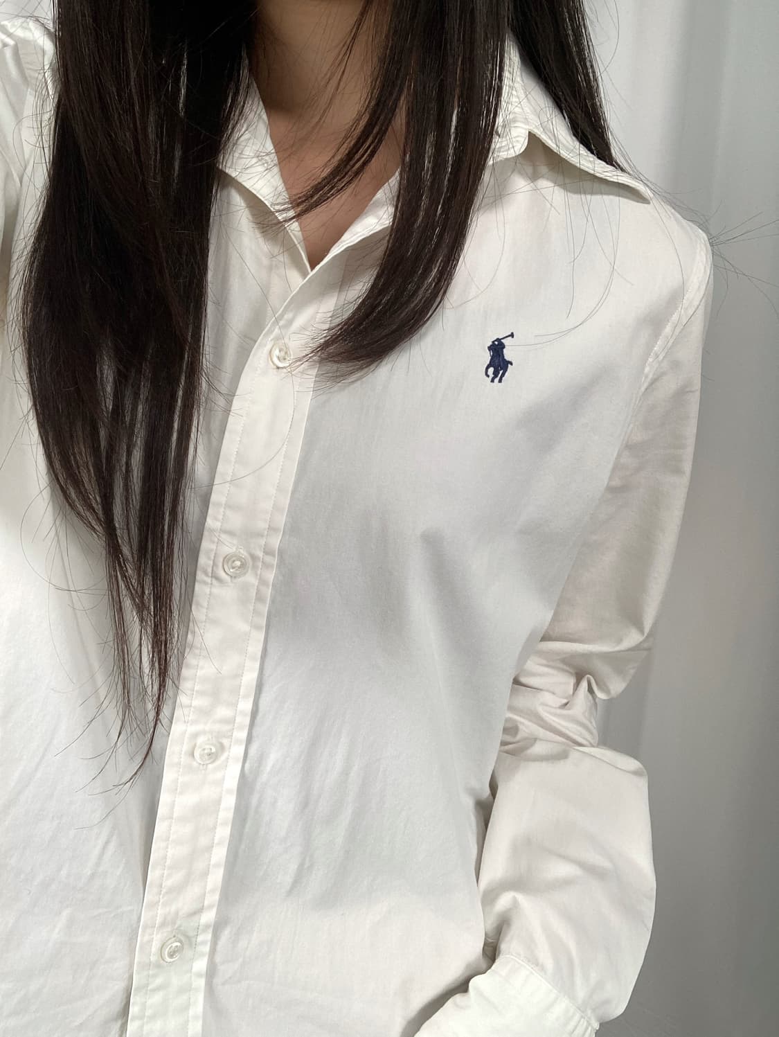 폴로 화이트 긴팔 셔츠 상품이미지3