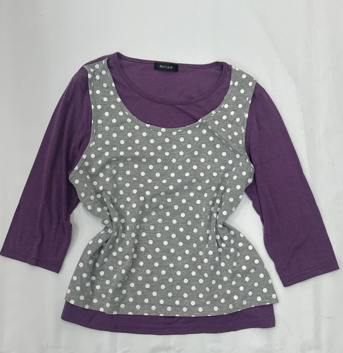 💜하구미의 괴짜 도트 코디세트💜 레이어드 가디건 그런지 일본빈티지 상품이미지4