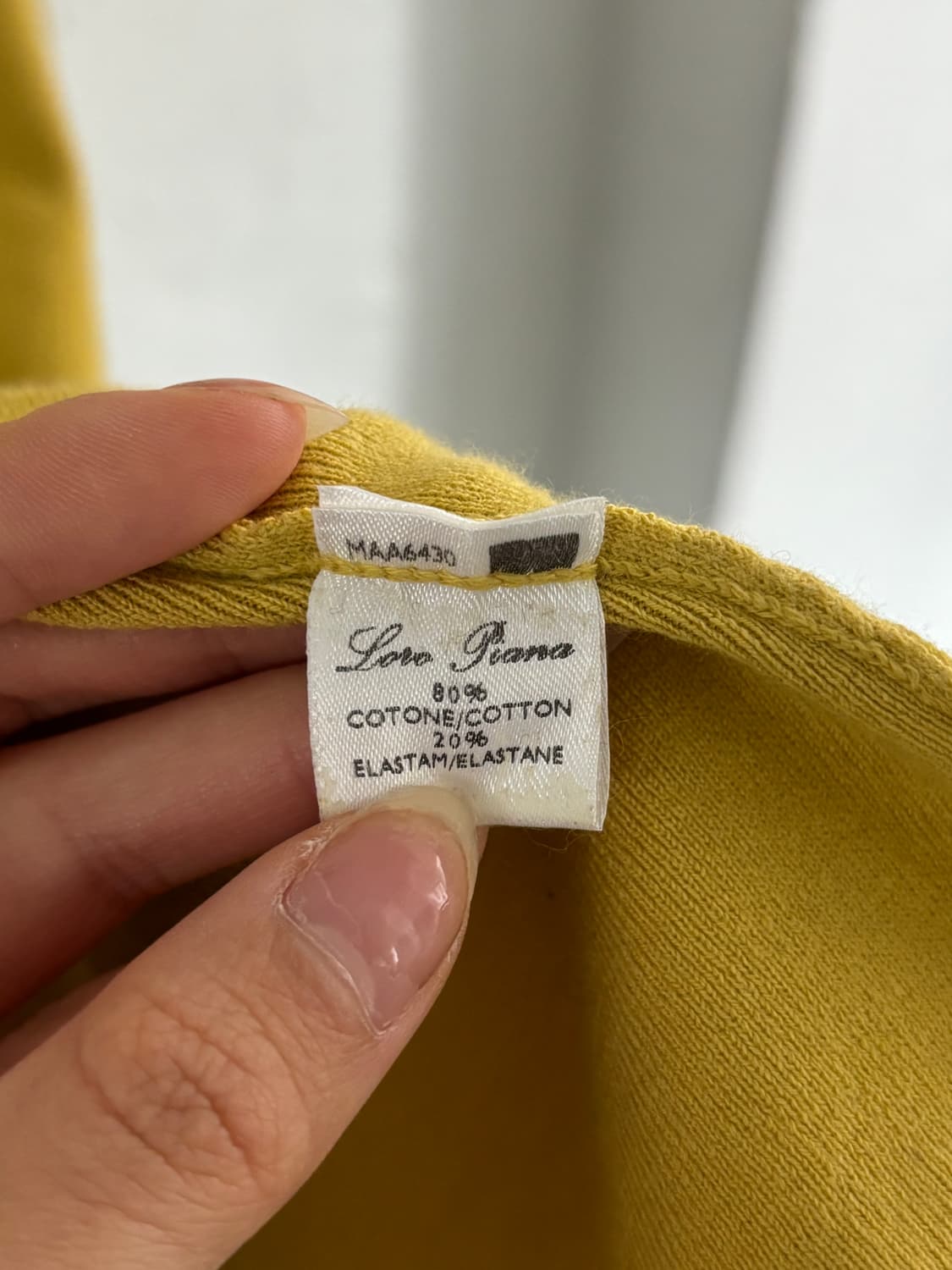 Loro Piana 로로피아나 옐로우 코튼 카라 니트 상품이미지6