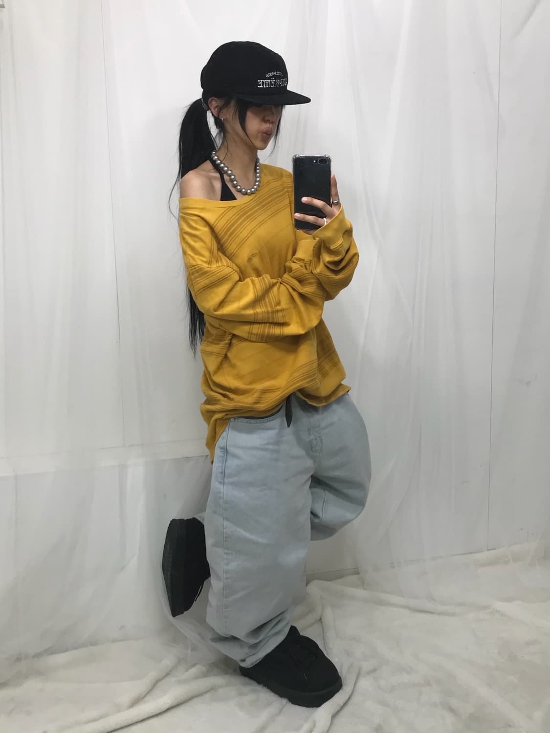 스투시 머스타드 스트라이프 롱슬리브 상품이미지3