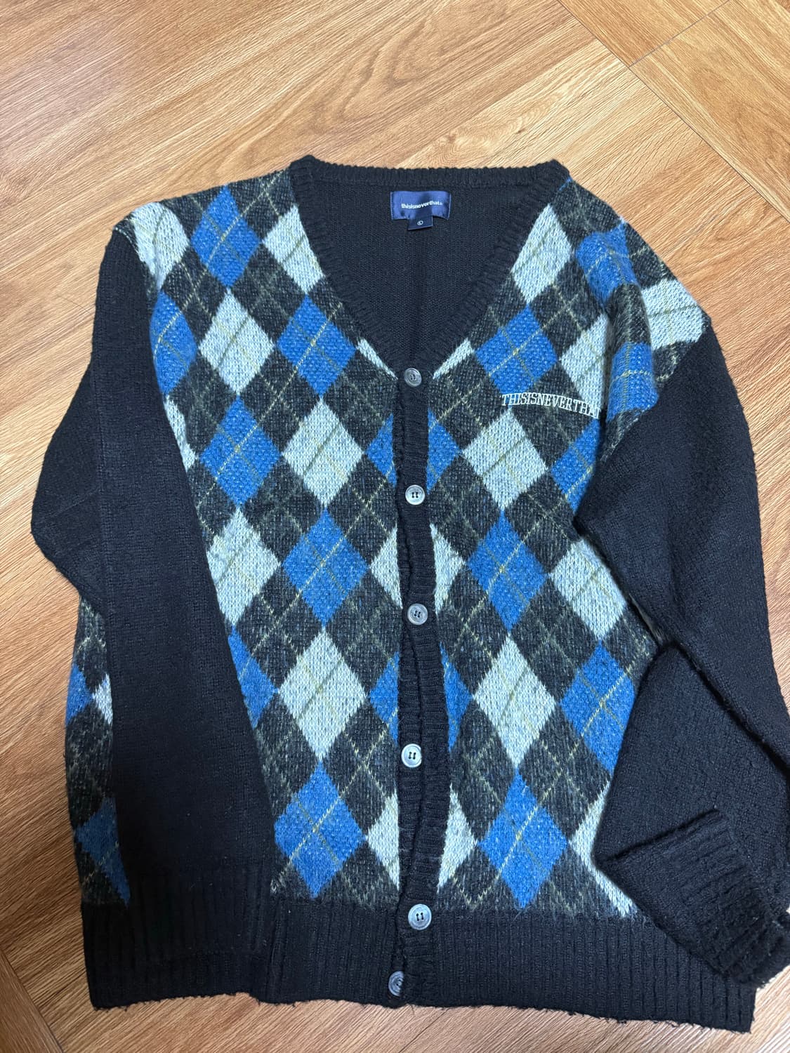 디네댓 아가일 가디건 상품이미지1