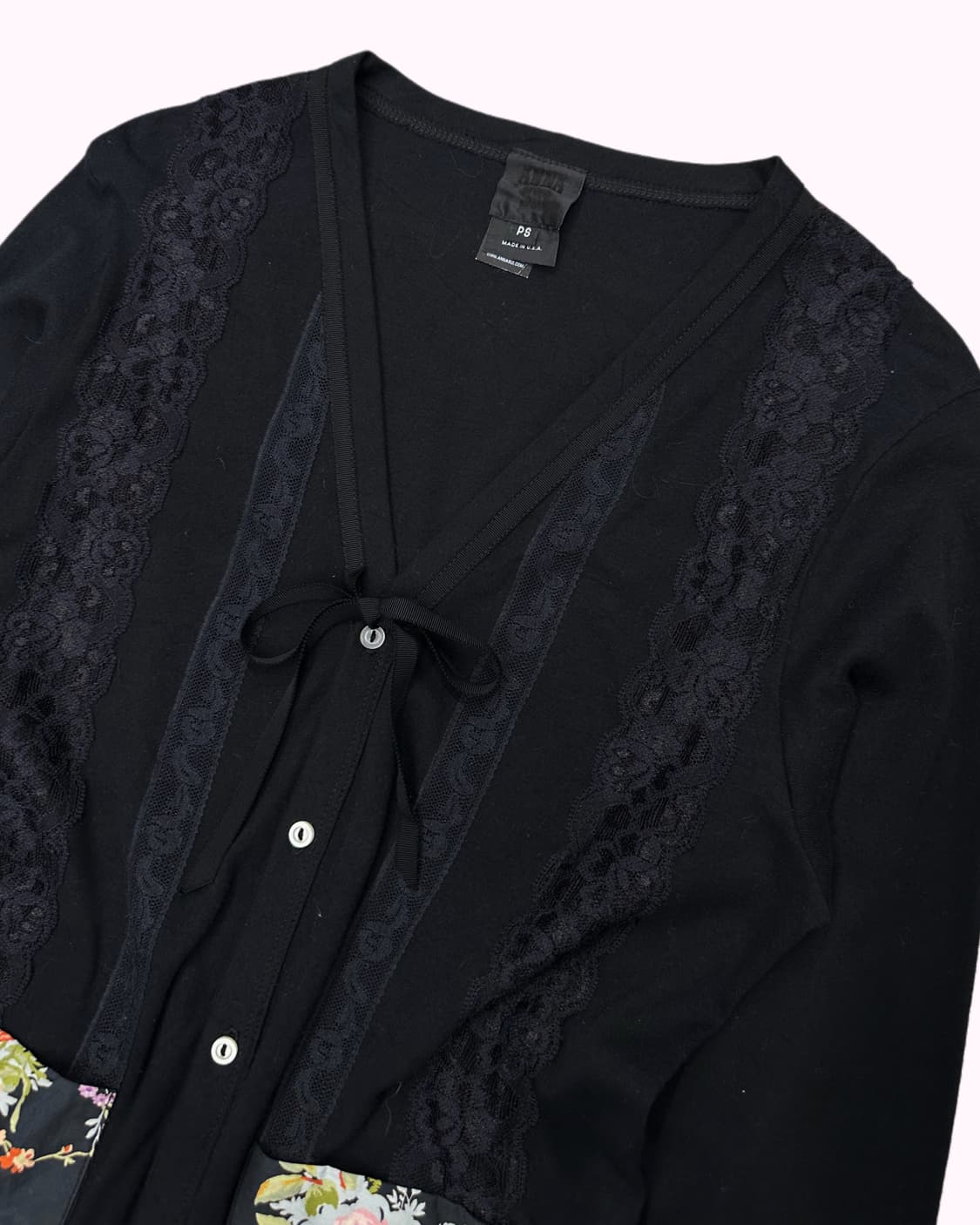 lace ribbon flower poacket cardigan 상품이미지4