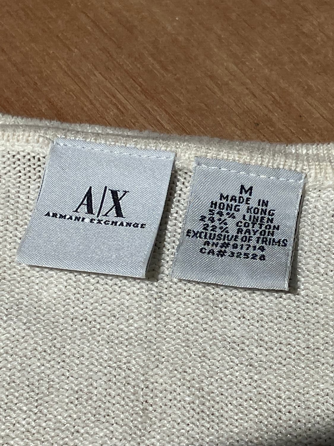 Armani Exchange 레이스업 린넨 슬리브리스 M 상품이미지7