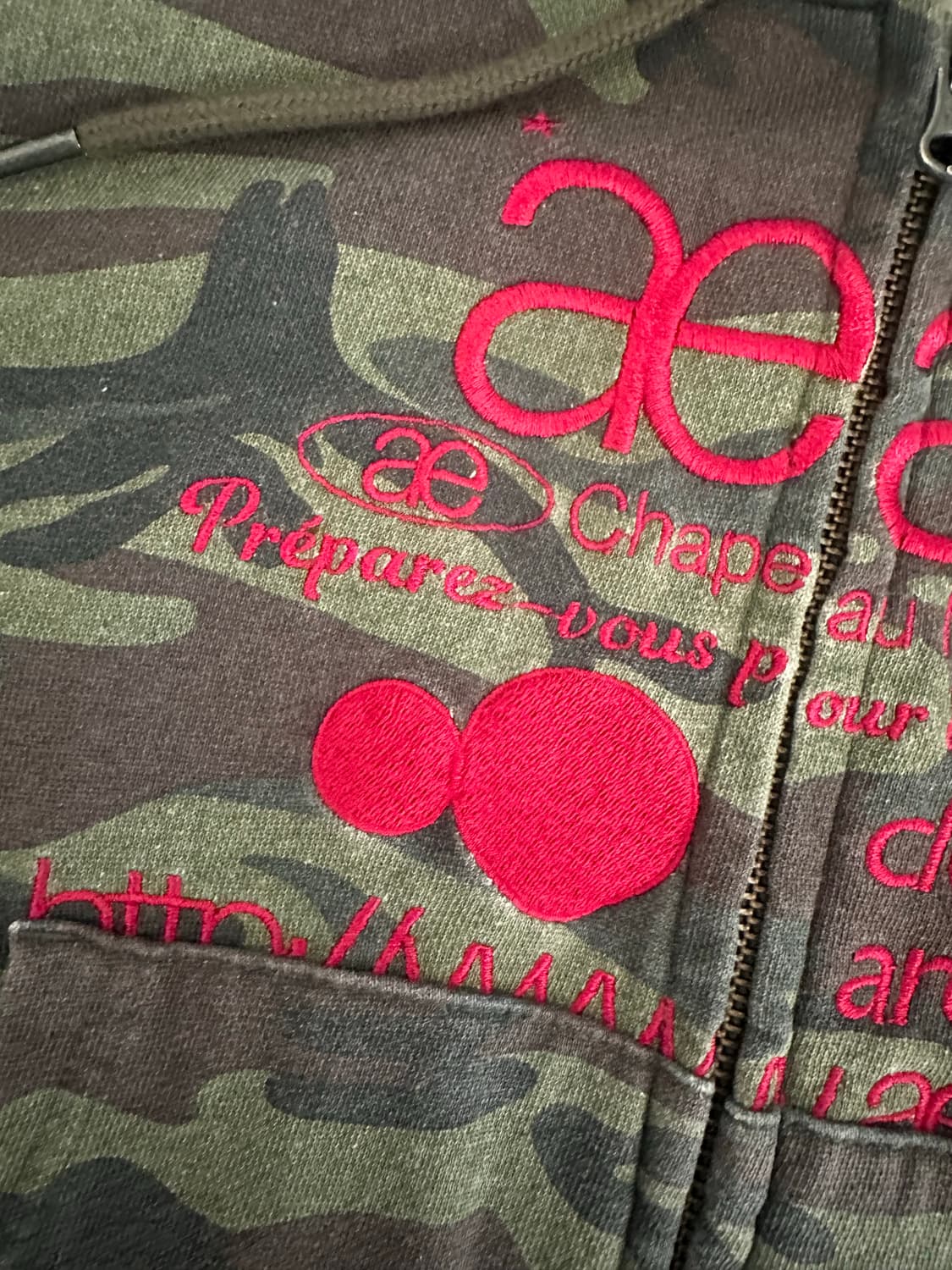 Aeae web logo crop hood zip up  상품이미지5