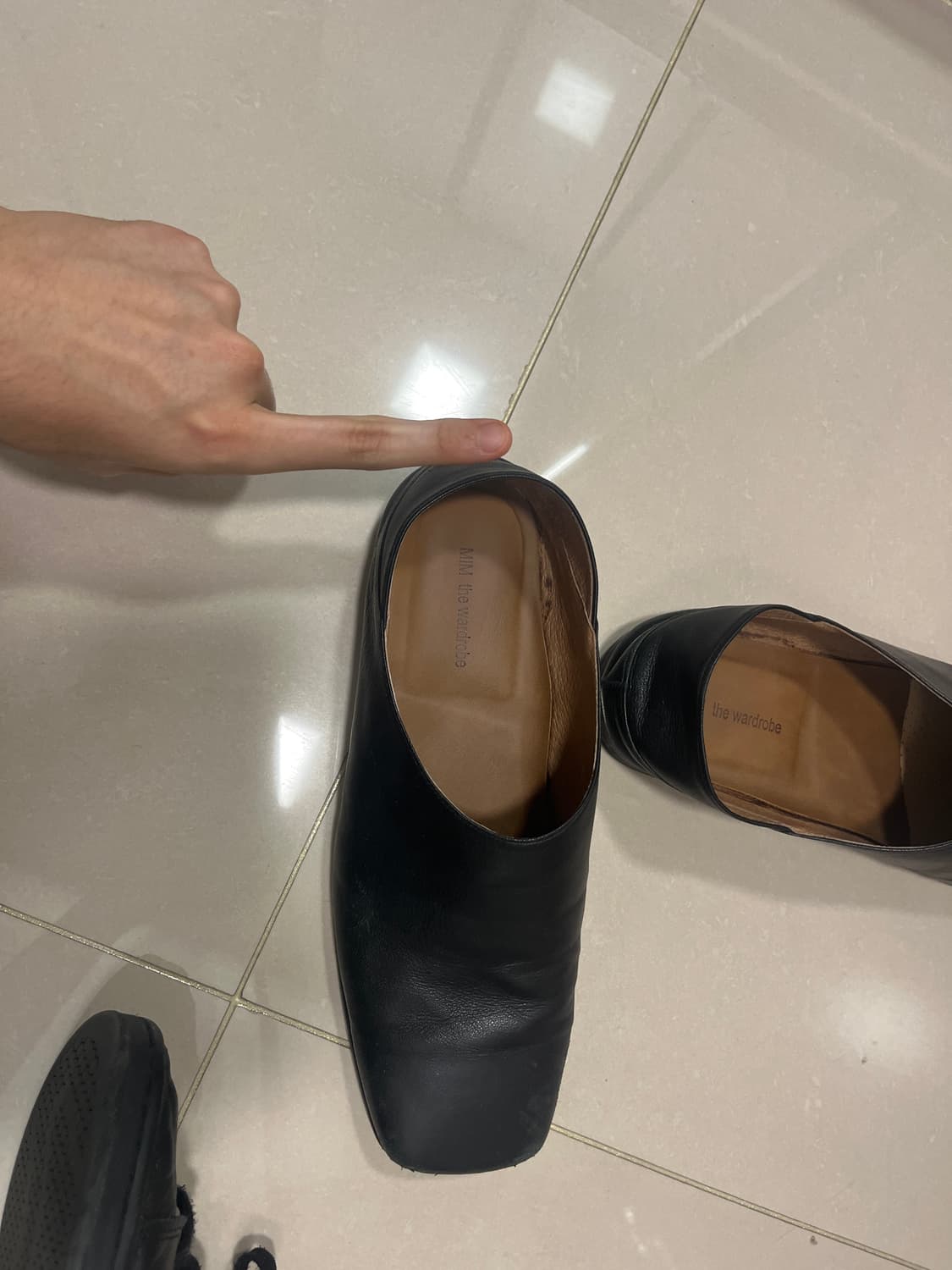 280) 가죽 스퀘어 플랫 슈즈 상품이미지7