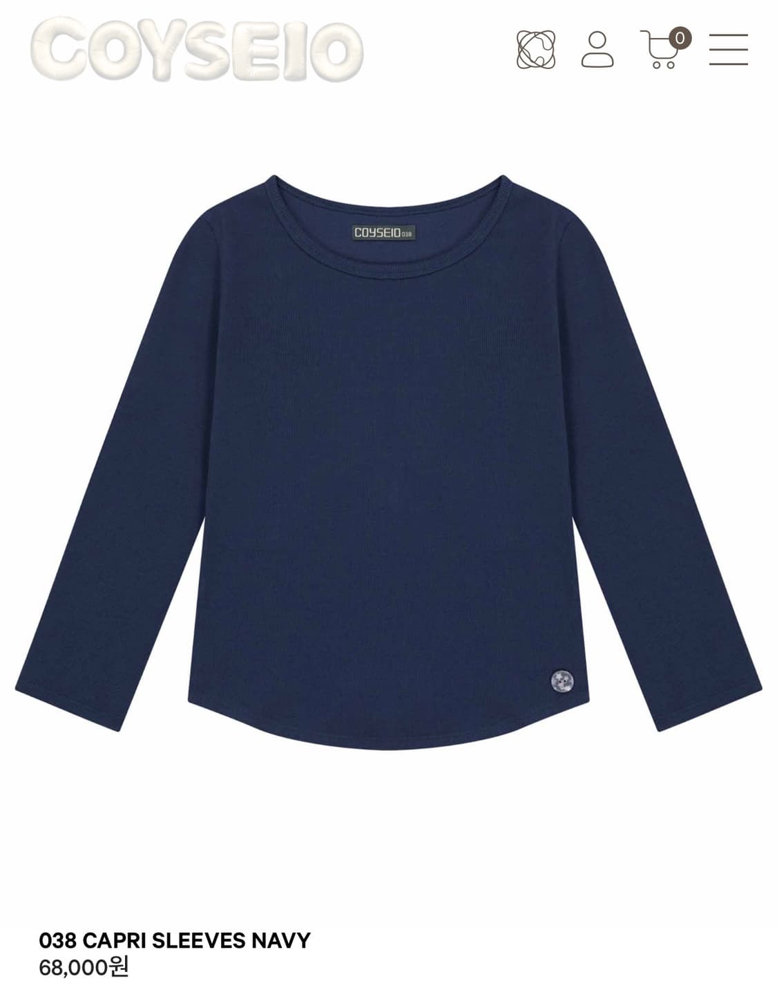 Coyseio 038 CAPRI SLEEVES NAVY 상품이미지1