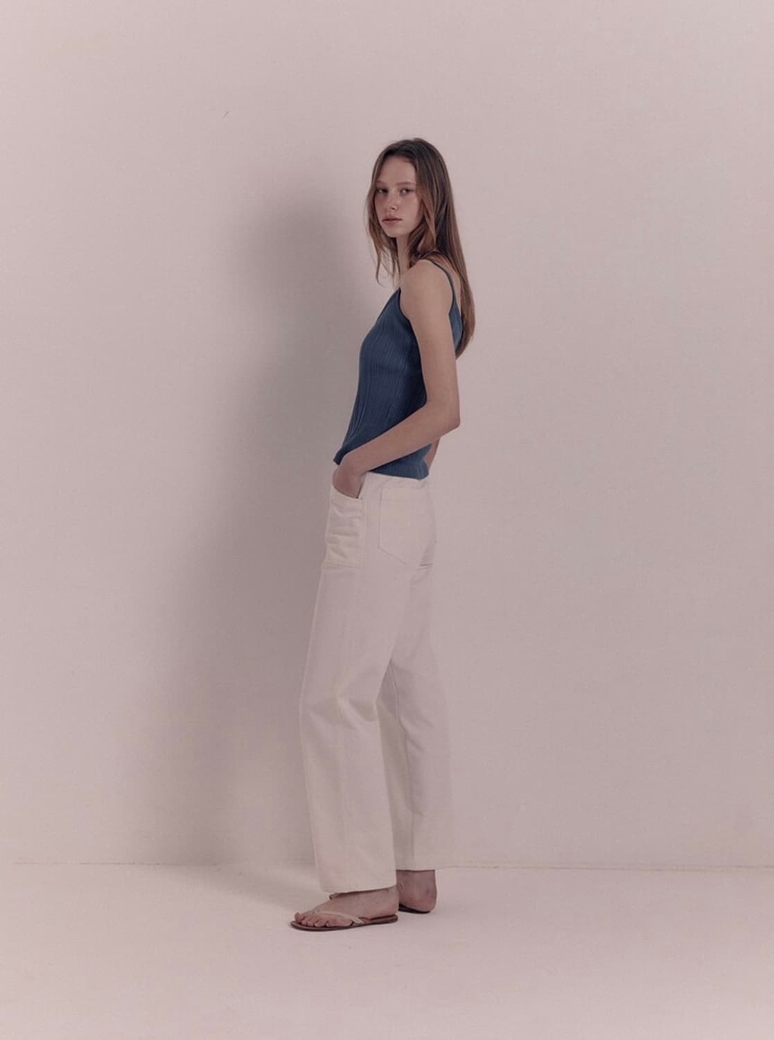 낫띵리튼 Bas loose trousers (Cream) S사이즈 상품이미지1