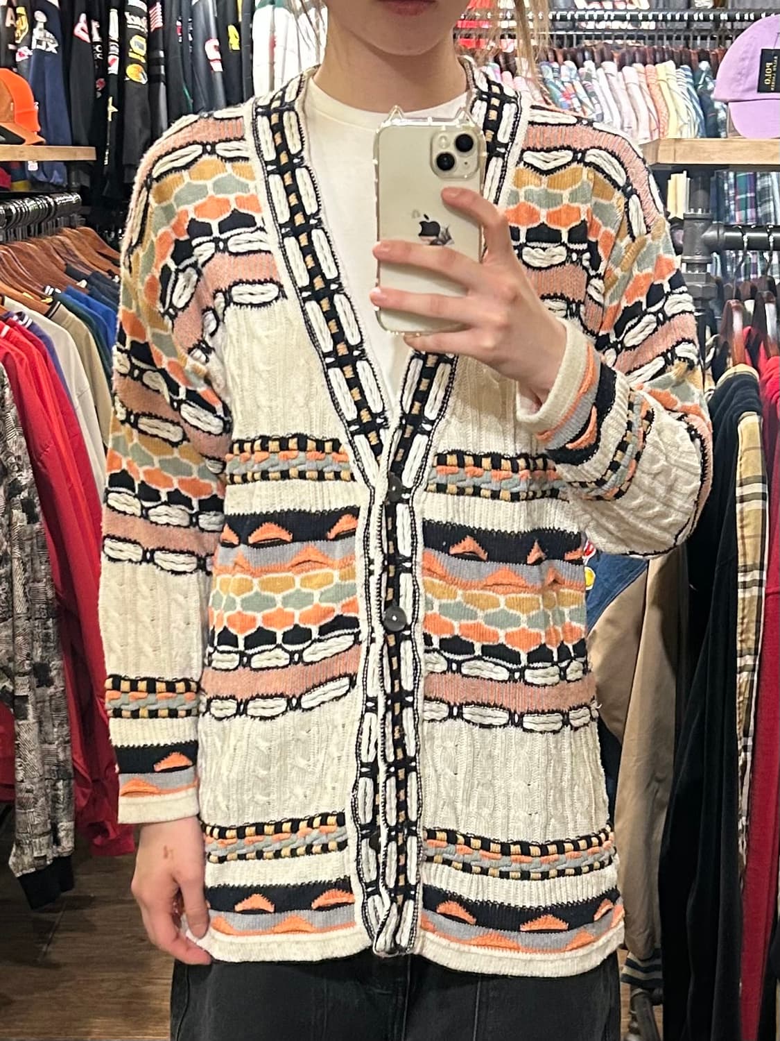 [HI] VTG 가디건 화이트 상품이미지1