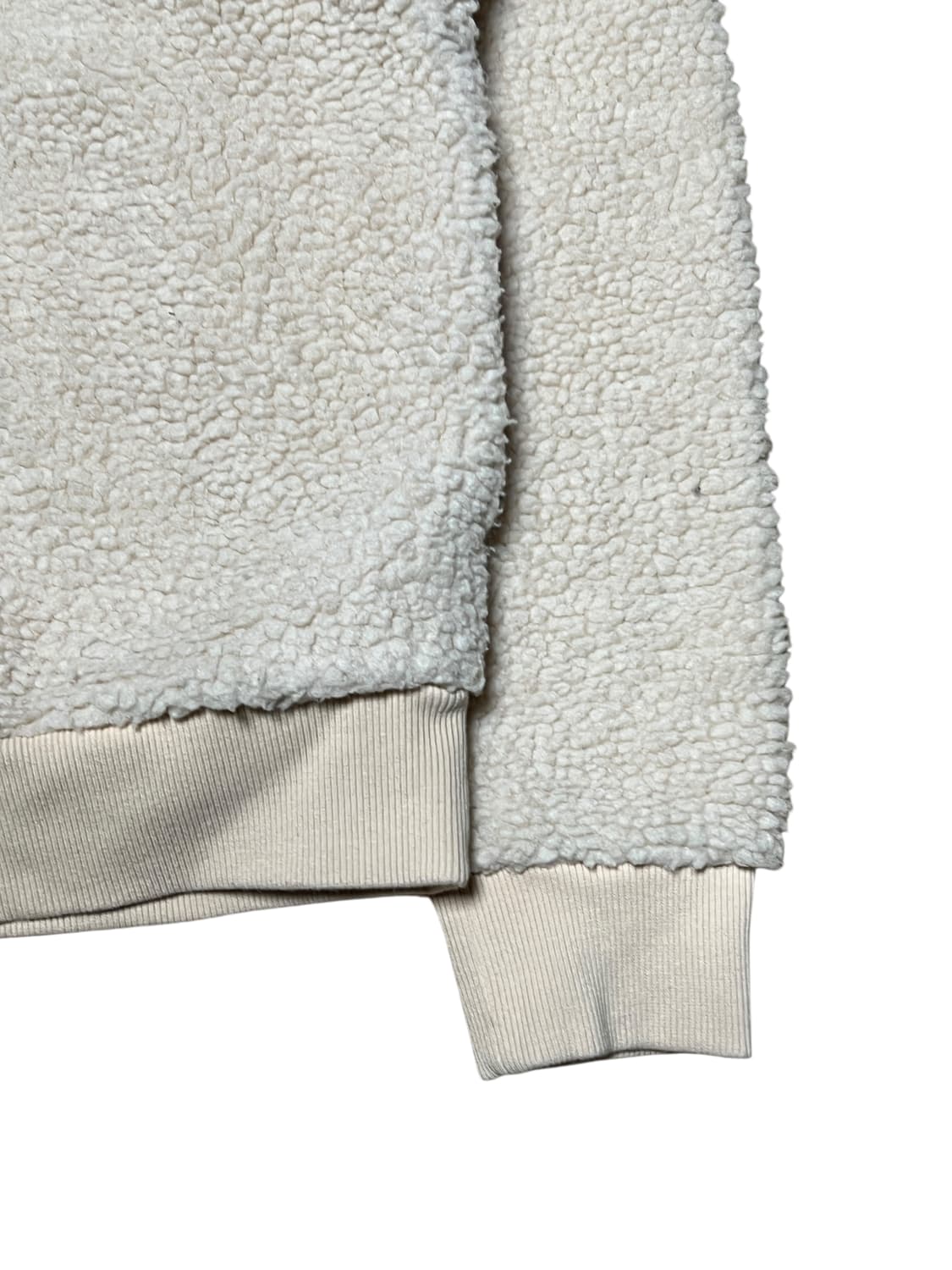 FILA 휠라 아이보리 뽀글이 반집업 후드티 L 상품이미지4