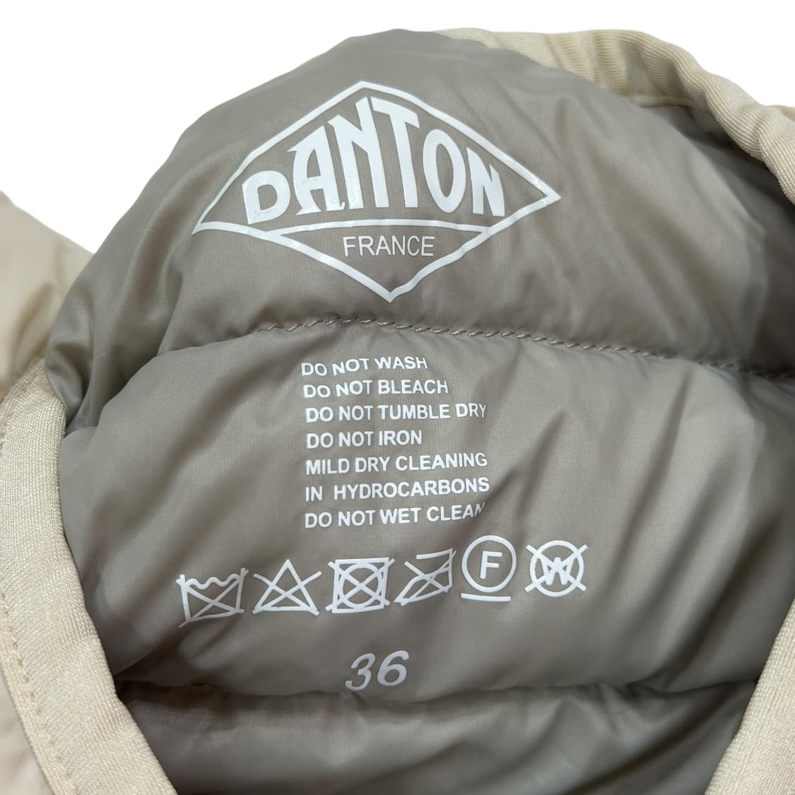 단톤 경량패딩 라이너 자켓 베이지 36 S 상품이미지4