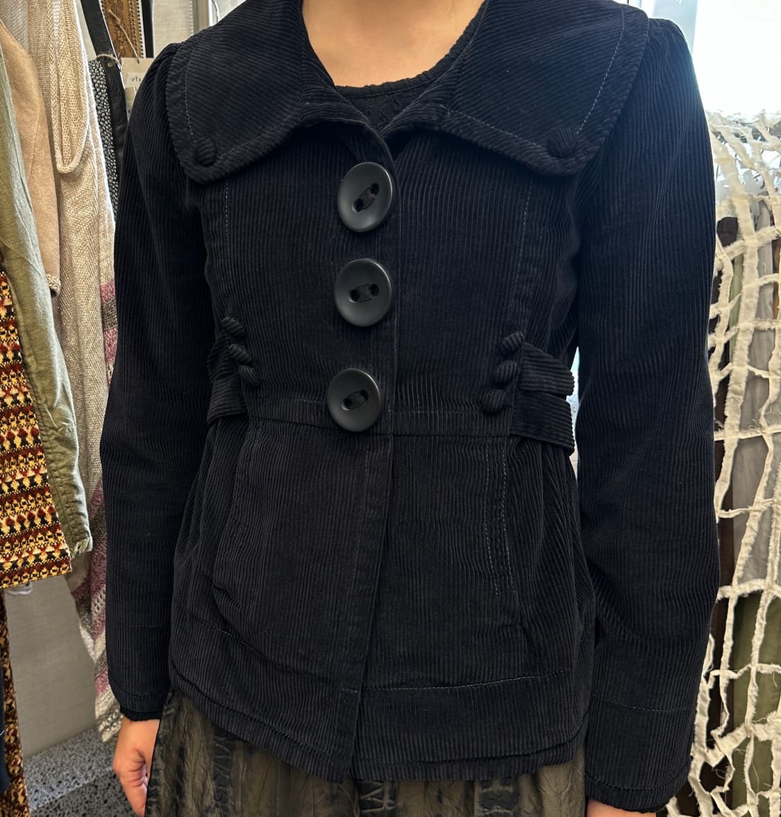 marc jacobs 빅 버튼 코듀로이 자켓 네이비 상품이미지1