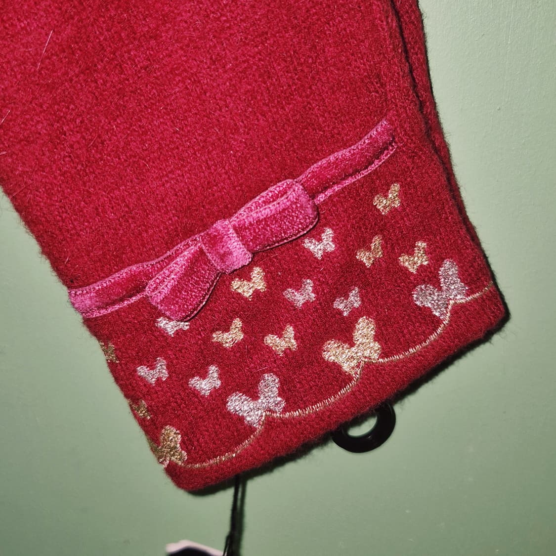 06s 안나수이 버건디 나비 앙고라&울 장갑 상품이미지9