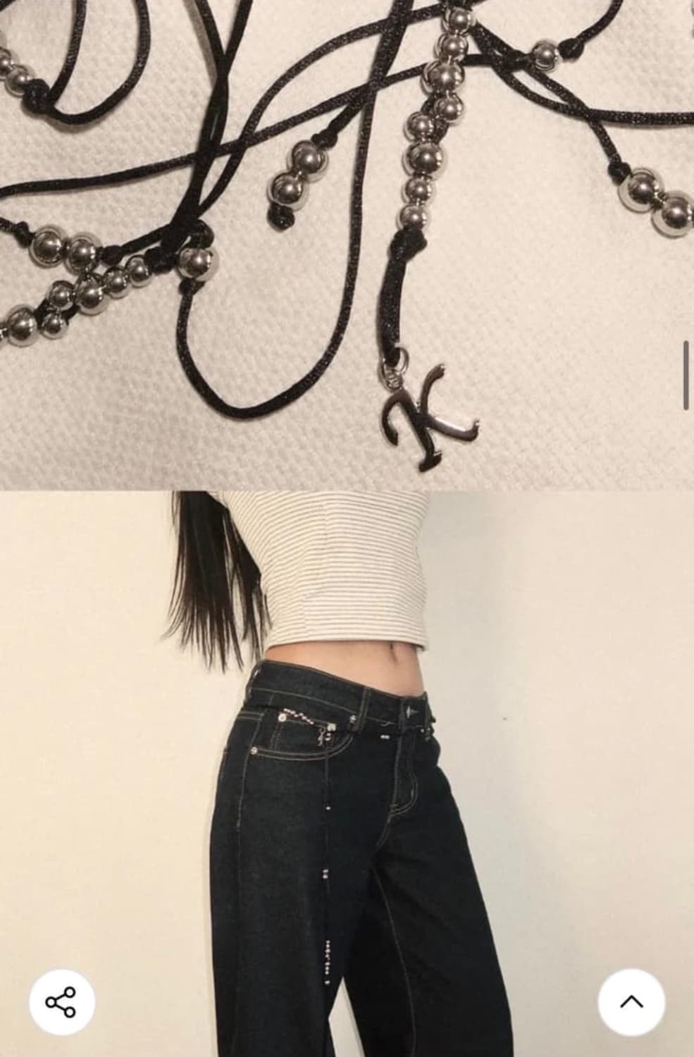 킬리만 보헤미안 실버드롭 슬림 벨트 K이니셜팬던트초커넥스트랩비치웨어주얼리 상품이미지4