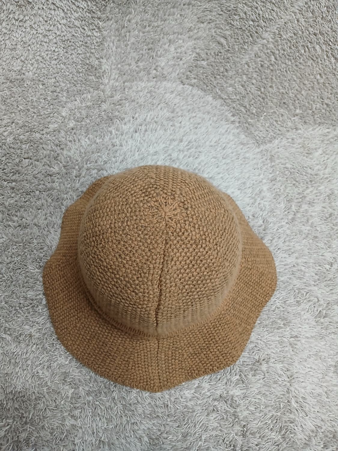 베이지 앙고라 버킷햇 모자 새제품 상품이미지3