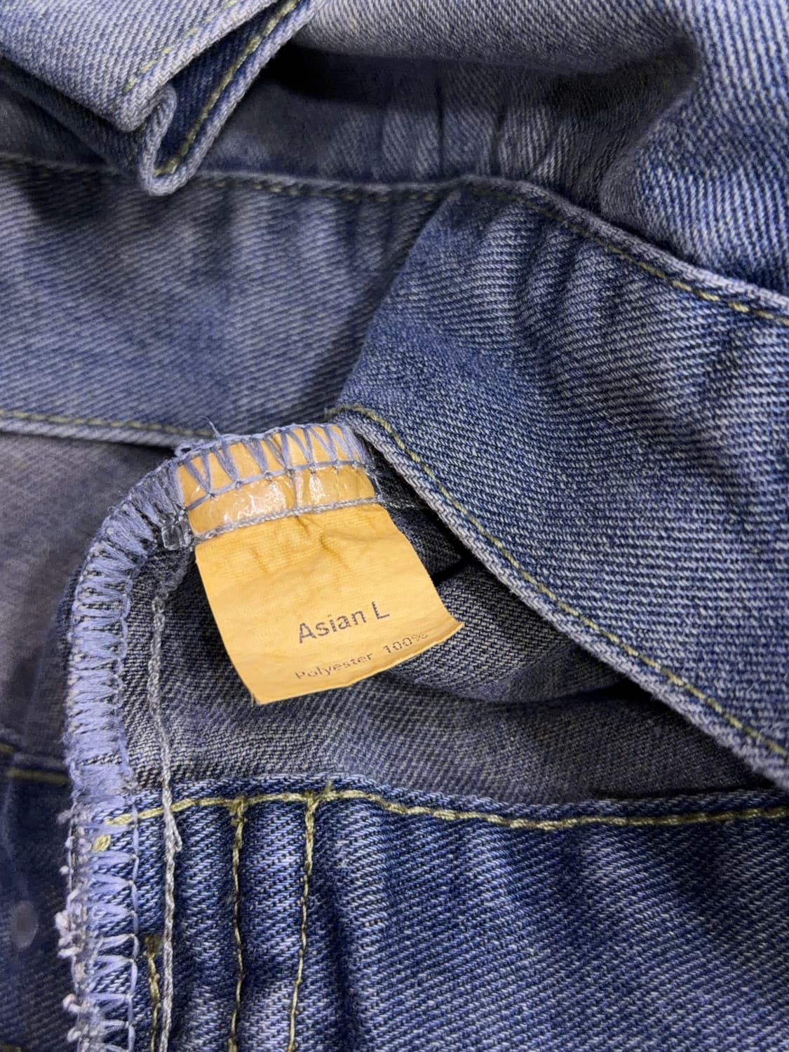 빈티지 워싱 청 데님 캐쥬얼 후드티 후디 L 상품이미지7