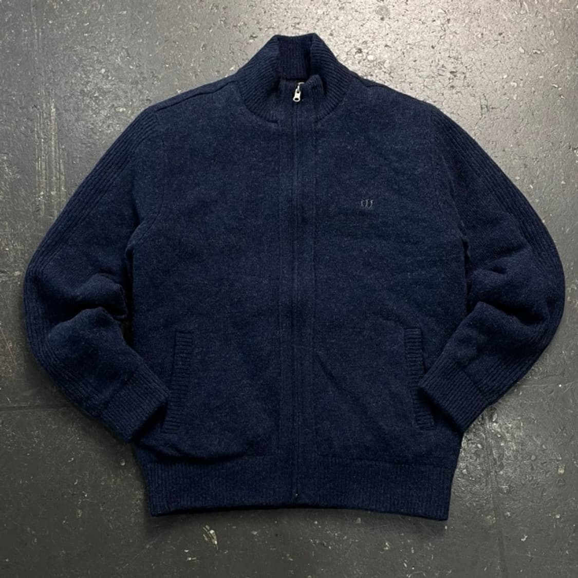 100 헨리코튼 퀼팅 안감 니트집업  상품이미지1