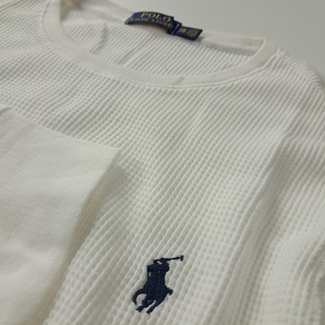 CK343 2XL 폴로 화이트 와플 티셔츠 상품이미지4