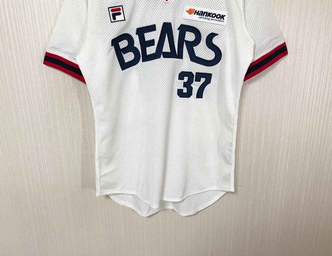 KBO 필라 두산베어스 어센틱 올드 홈유니폼/져지 90 #37 박건우 상품이미지3
