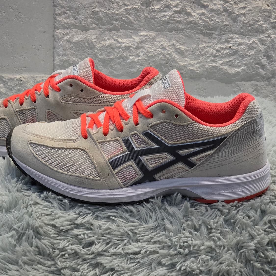 5q-13:아식스 라이트레이서 TJL519 화이트-코랄 (24.0cm) 상품이미지2