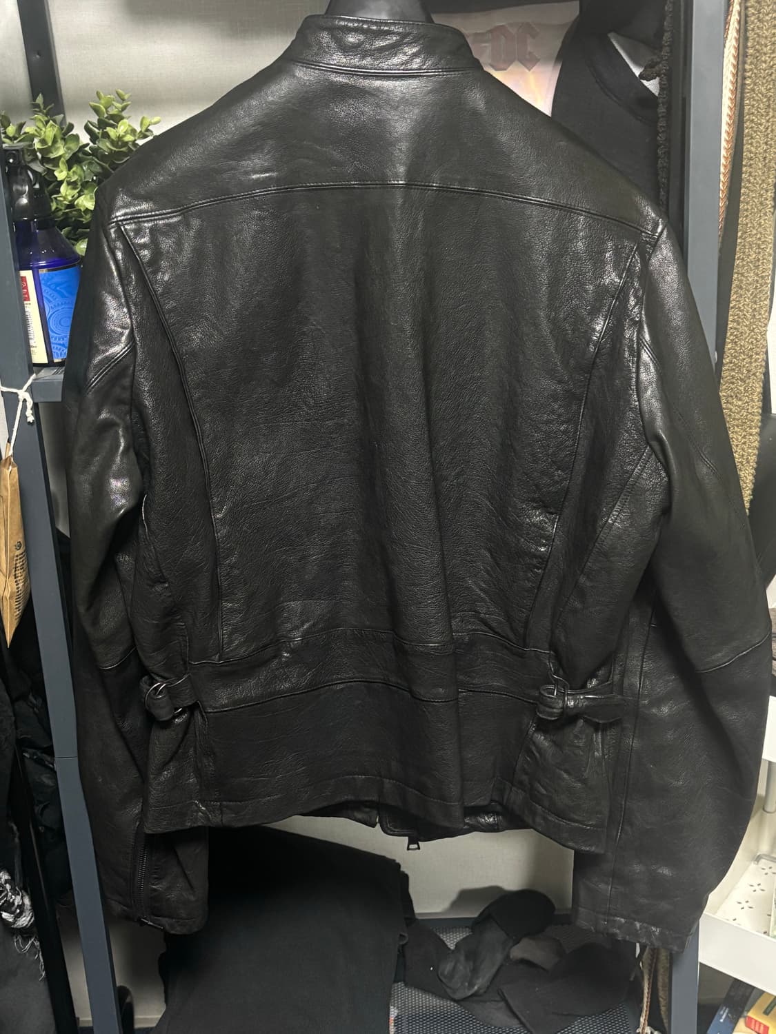 바나나리퍼블릭 카우하이드 레더자켓 블랙 상품이미지2