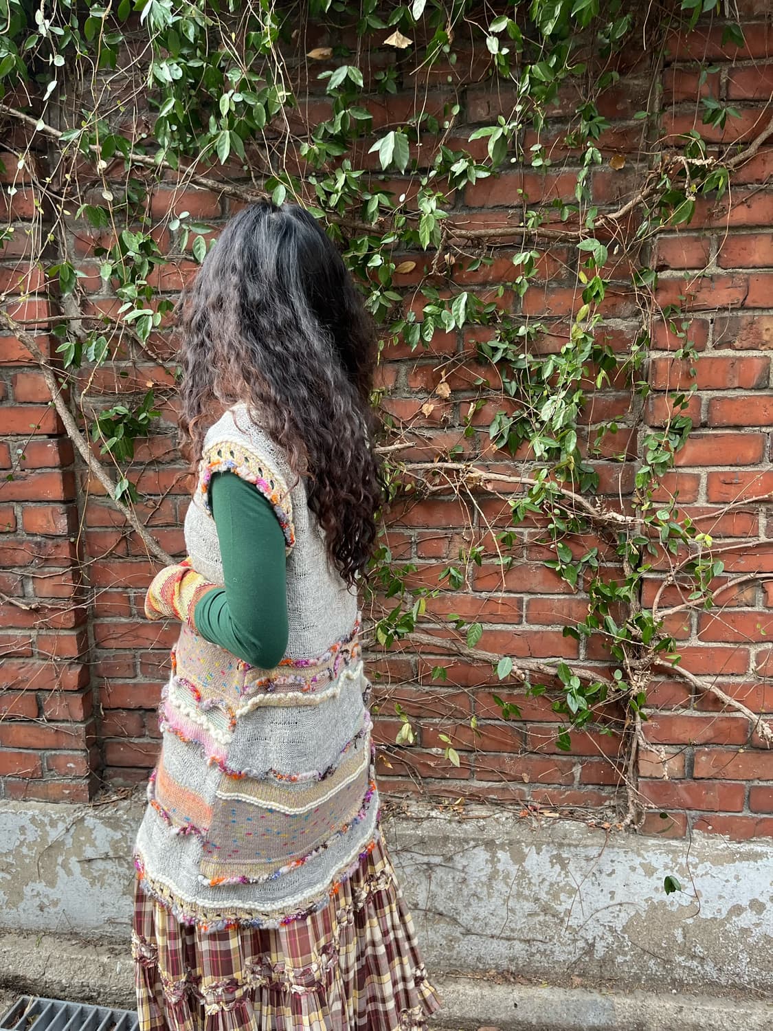 일본 무드 뜨개 포인트 니트 원피스 상품이미지4