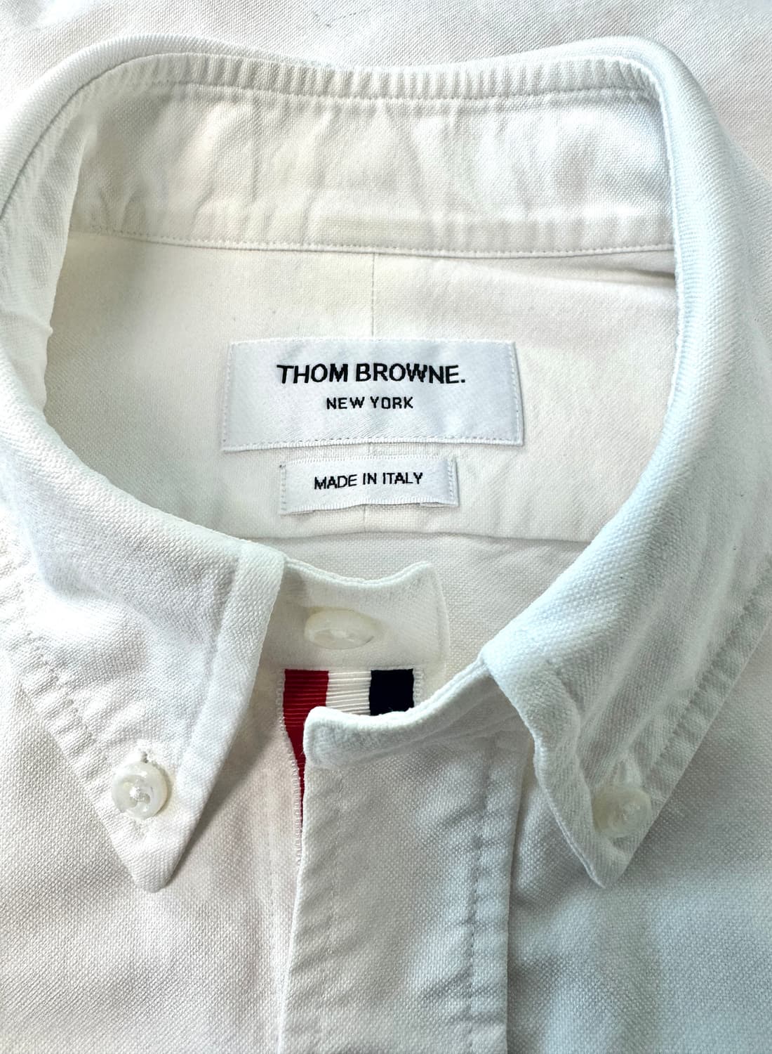 THOM BRWONE 톰브라운 삼선 화이트 옥스포드 셔츠 3 상품이미지4