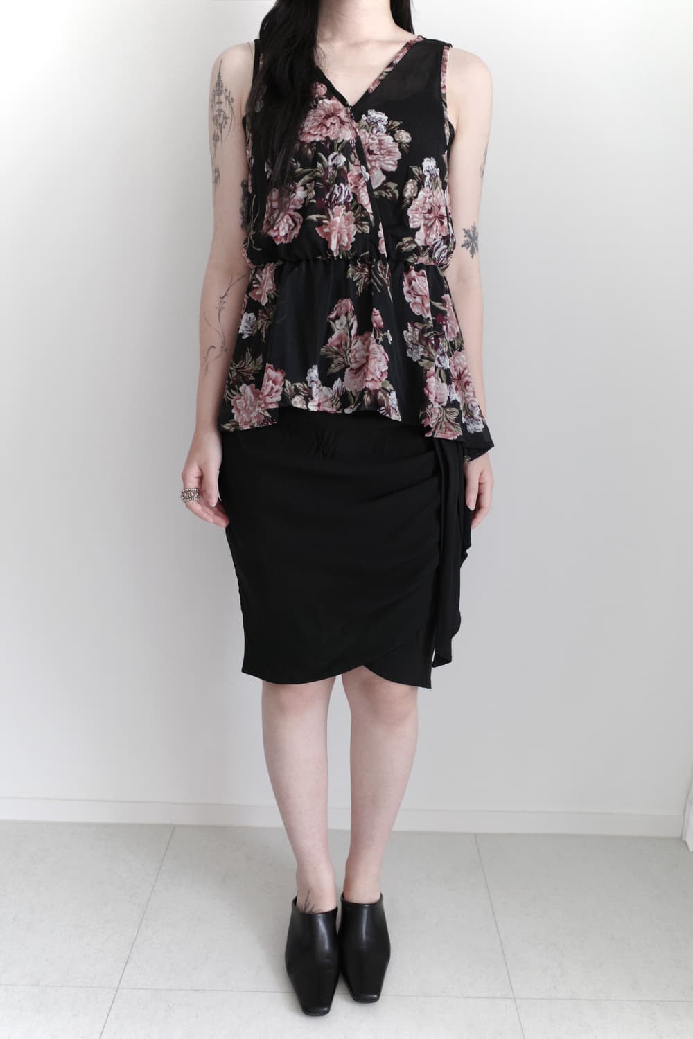 silk draping skirt 상품이미지4