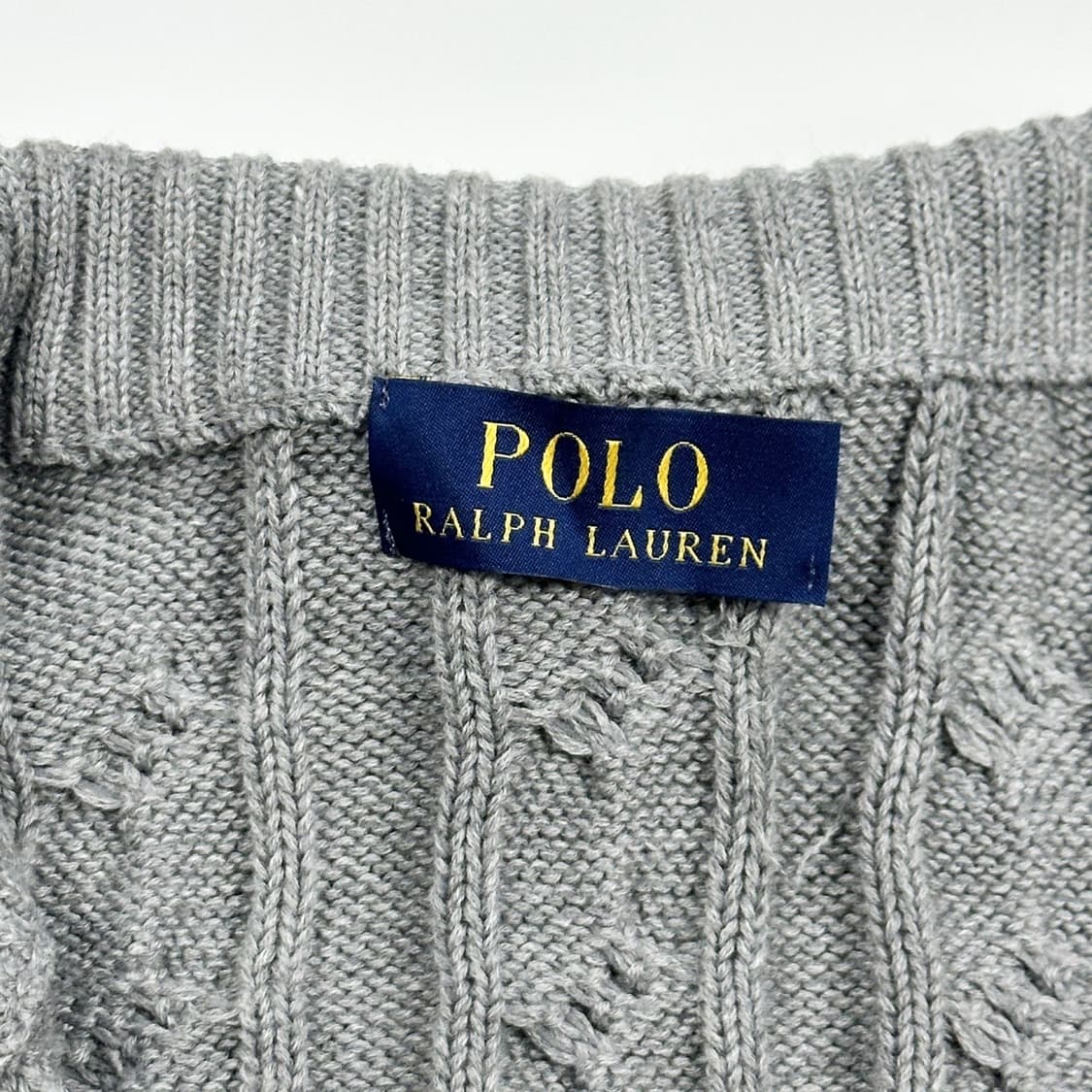 폴로 랄프로렌 포니 차콜 그레이 반집업 니트 (L) 상품이미지5