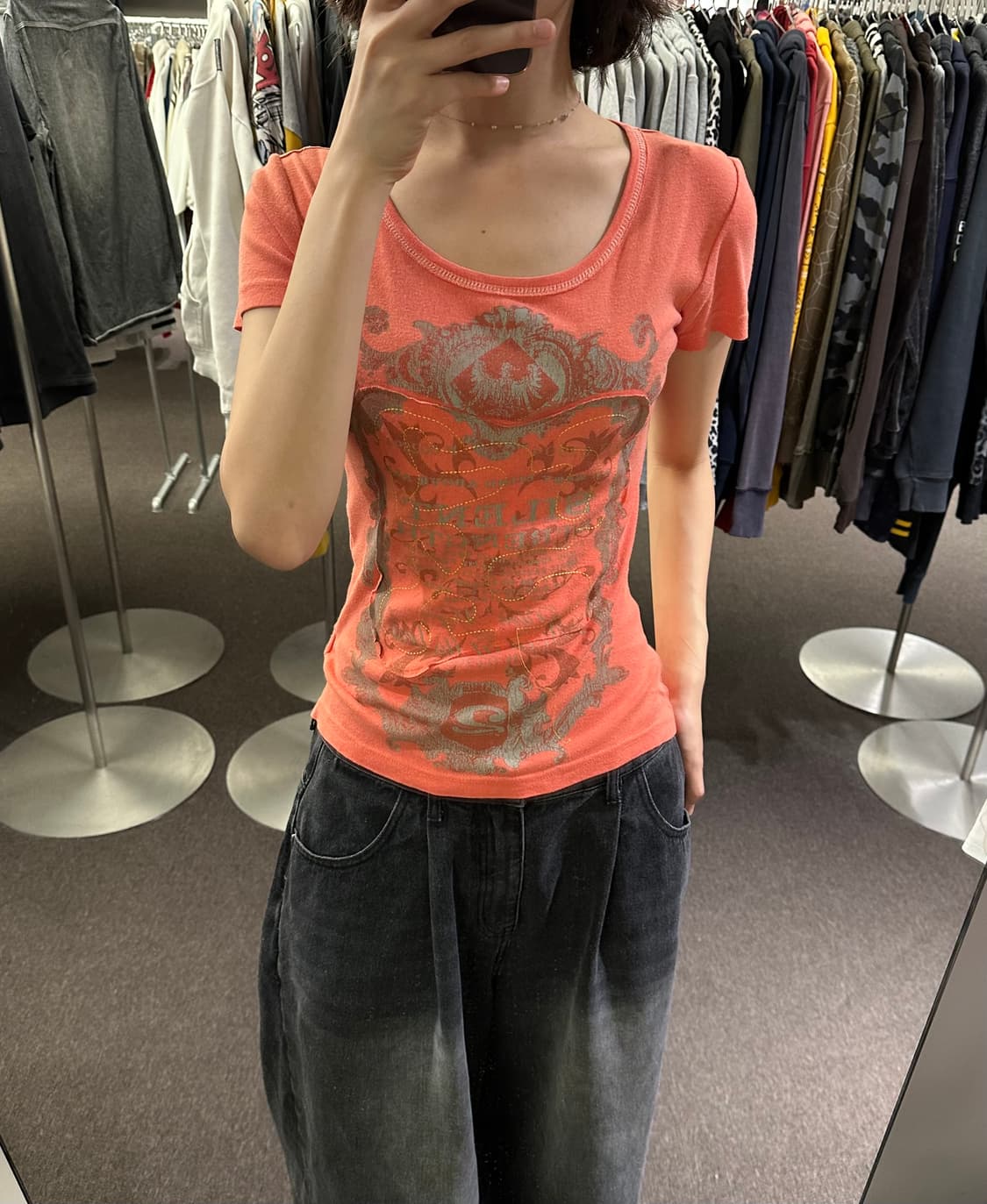 38)Japanese vintage y2k 프린팅 반팔 상품이미지2