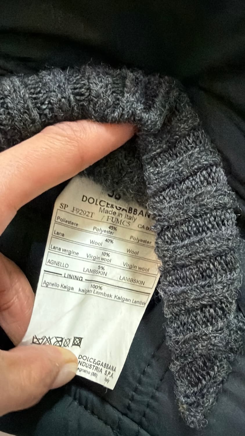  돌체앤가바나 양털 점퍼 55 정품  상품이미지3