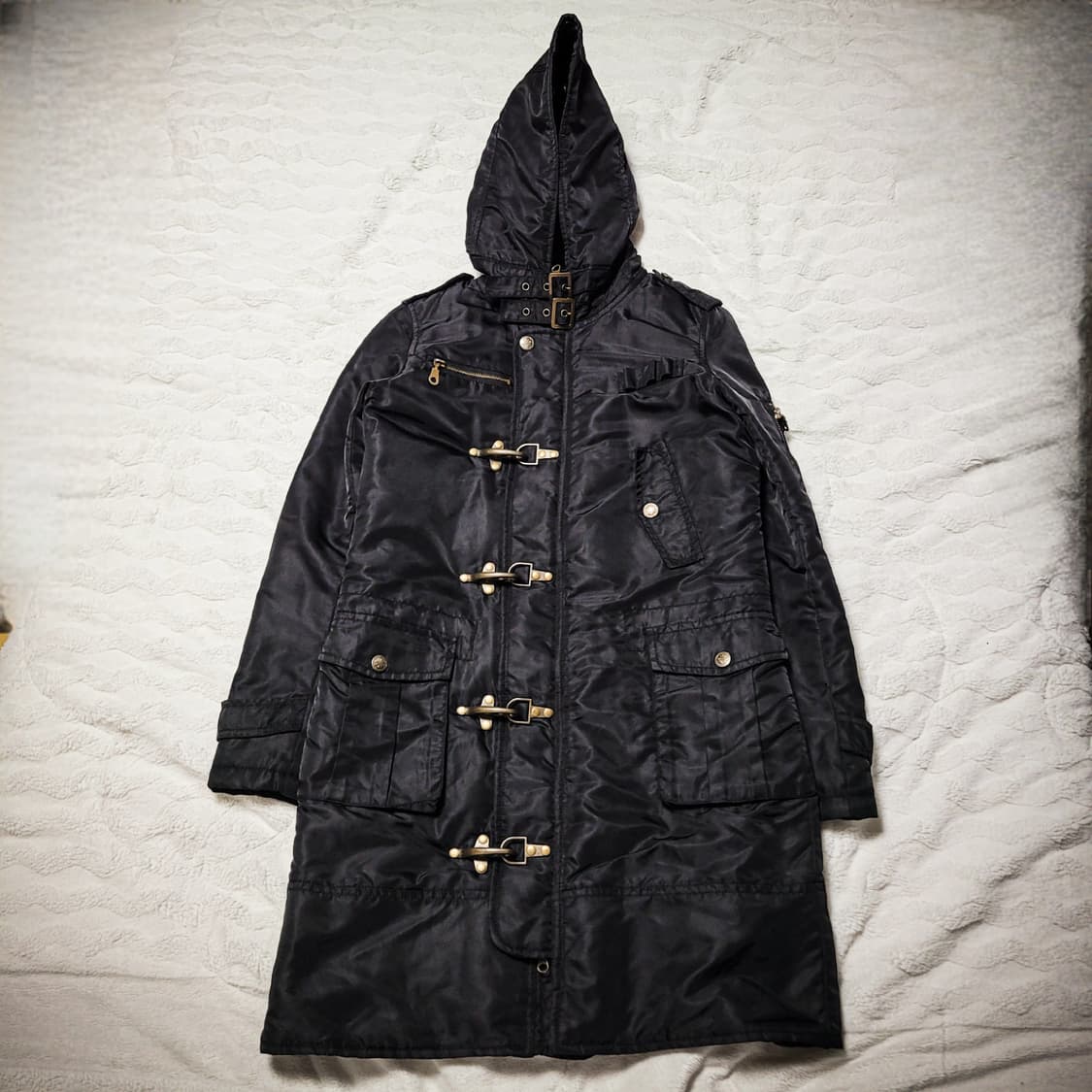 00s naked queen Duffle Hooded Long Coat 상품이미지1