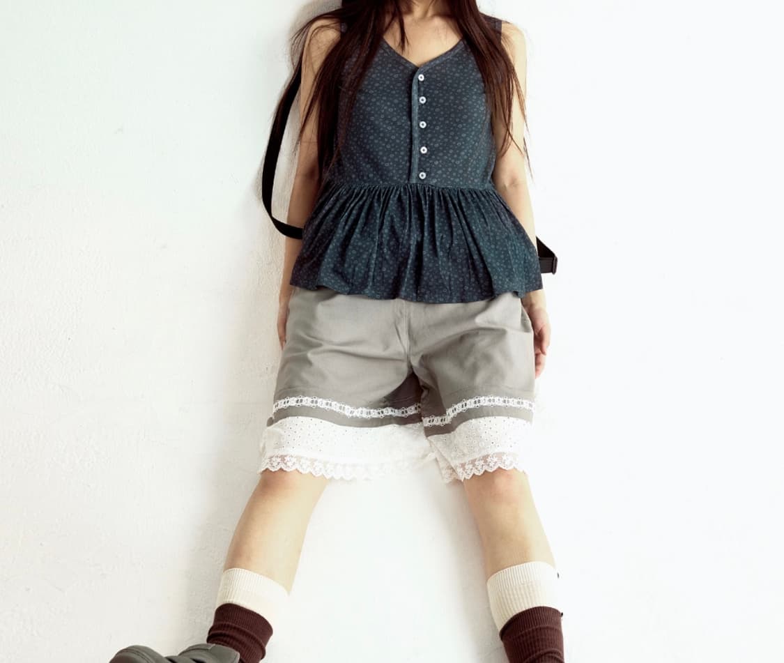 코이세이오 DUDU RUFFLE SLEEVELESS CHARCOAL 상품이미지2